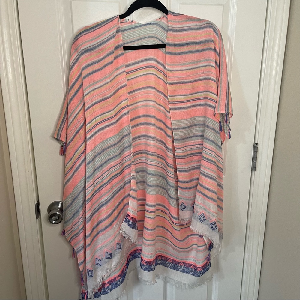 Striped Kimono (Swim Cover Up)